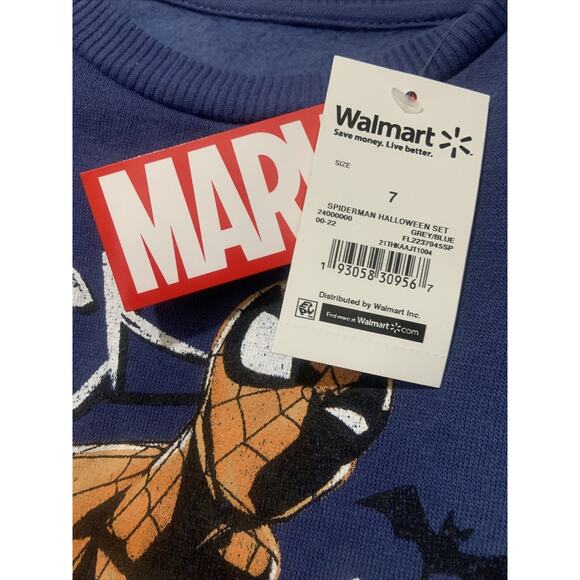 Spider-Man Boys Halloween Sweatshirt and Pant Set, 2-Piece, Size 7 New - Picture 4 of 8